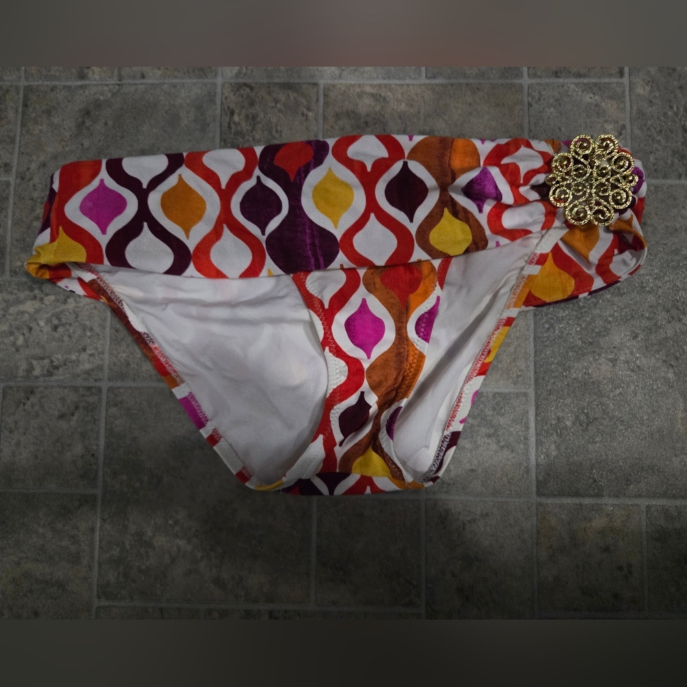 Trina Turk Multicolor Striped Bikini Bottom